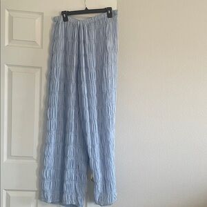 AKIRA Light Blue Smocked Swim Coverup Pants